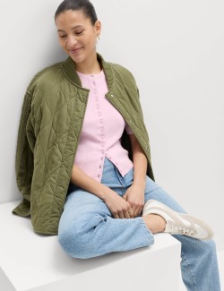 Crew Neck Cropped Cardigan