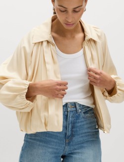 Plisovaná bunda bomber, z čistého materiálu Lycocell™