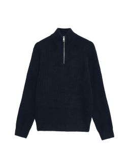 Supersoft Half Zip Jumper with Wool