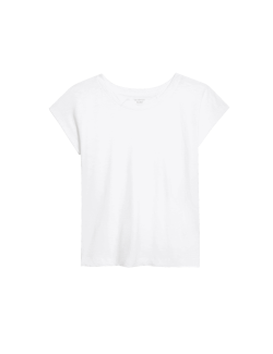 Pure Cotton Everyday Fit Slash Neck T-shirt