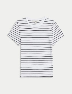 Cotton Rich Striped Ribbed T-Shirt