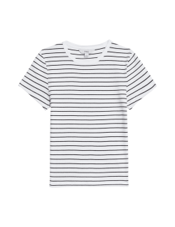 Cotton Rich Striped Ribbed T-Shirt