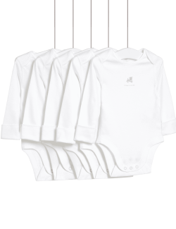 5pk Pure Cotton Animal Bodysuits (6½lbs-3 Yrs)