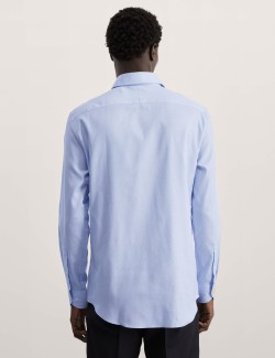 Tailored Fit Pure Cotton Texture Shirt