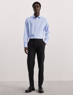 Tailored Fit Pure Cotton Texture Shirt