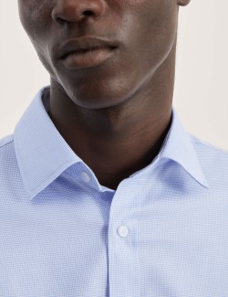 Tailored Fit Pure Cotton Texture Shirt