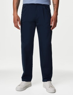 Tapered Fit Twin Pleat Chinos