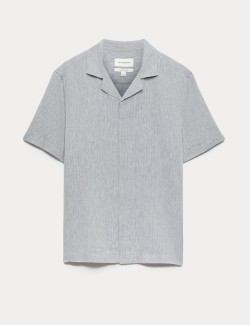 Linen Blend Short Sleeve Shirt