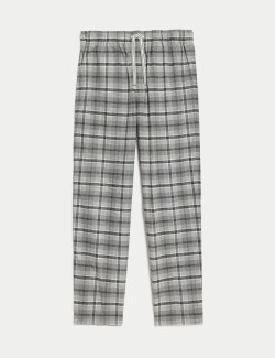 Pure Cotton Checked Loungewear Bottoms