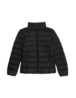 Feather & Down Quilted Packaway Puffer Jacket