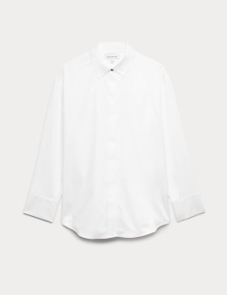 Pure Cotton Collared Relaxed Shirt