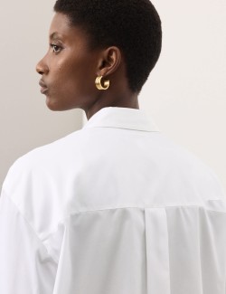 Pure Cotton Collared Relaxed Shirt
