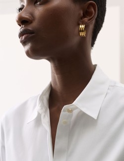 Pure Cotton Collared Relaxed Shirt