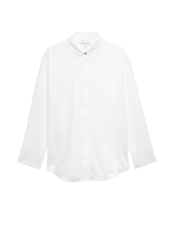 Pure Cotton Collared Relaxed Shirt