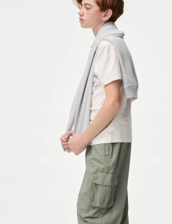 Pure Cotton Parachute Trousers (6-16 Yrs)