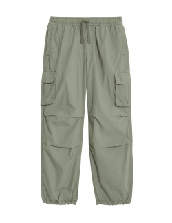 Pure Cotton Parachute Trousers (6-16 Yrs)