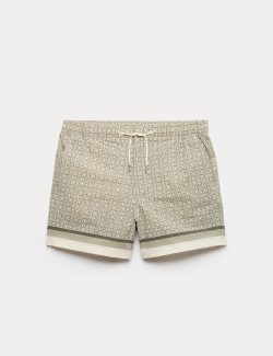 Quick Dry Geometric Print Swim Shorts