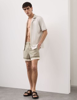 Quick Dry Geometric Print Swim Shorts