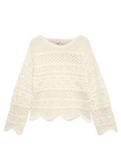 Cotton Rich Textured Cropped Jumper