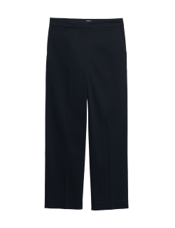 Cotton Rich Straight Leg Ankle Grazer Trousers