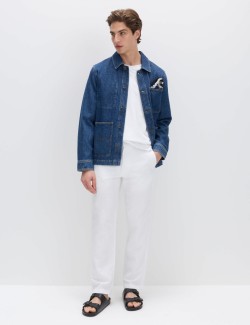 Regular Fit Linen Blend Chinos