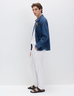 Regular Fit Linen Blend Chinos