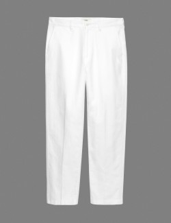 Regular Fit Linen Blend Chinos