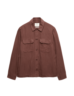 Regular Fit Lyocell Blend Overshirt