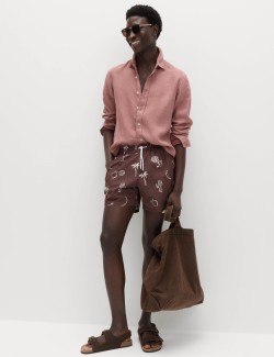 Quick Dry Printed Swim Shorts