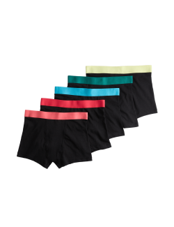 5pc Cotton Rich Trunks (5-16 Yrs)