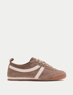 Suede Lace Up Side Detail Runner Trainers