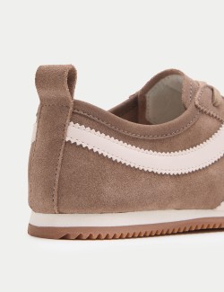 Suede Lace Up Side Detail Runner Trainers