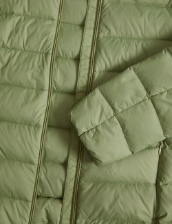 Feather & Down Quilted Packaway Puffer Jacket