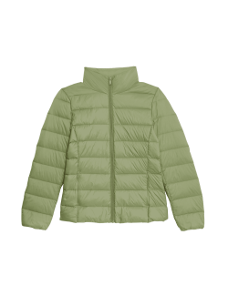 Feather & Down Quilted Packaway Puffer Jacket