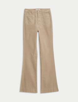 Cord Patch Pocket Tea Dyed Flared Trousers