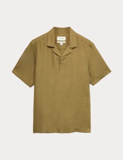 Linen Blend Short Sleeve Shirt