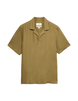 Linen Blend Short Sleeve Shirt