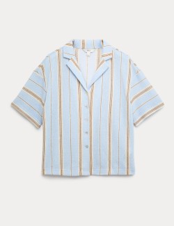Striped Textured Resort Shirt