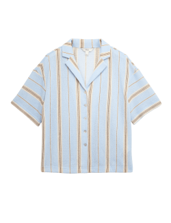Striped Textured Resort Shirt