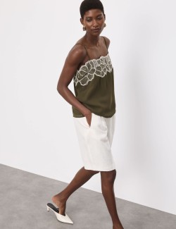 Floral Embroidered Cami Top