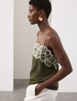 Floral Embroidered Cami Top