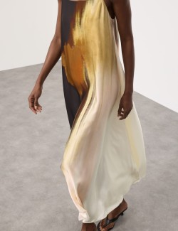 Printed Maxi Cami Slip Dress