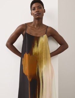 Printed Maxi Cami Slip Dress