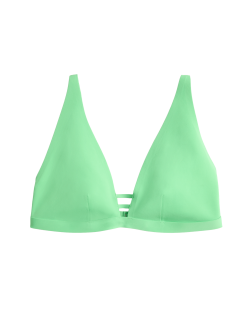Bikinový top s kosticemi a véčkovým výstřihem