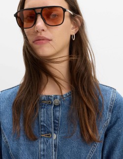 Denim Button Through Midi Waisted Dress
