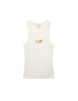 Cotton Rich Embellished Ribbed Vest