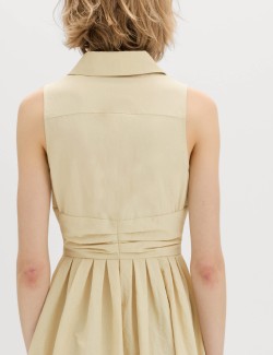 Button Through Midi Shirt Dress