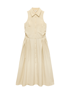 Button Through Midi Shirt Dress