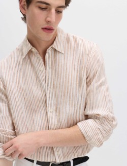 Pure Linen Striped Shirt