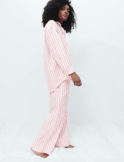Pure Cotton Striped Pyjama Shirt